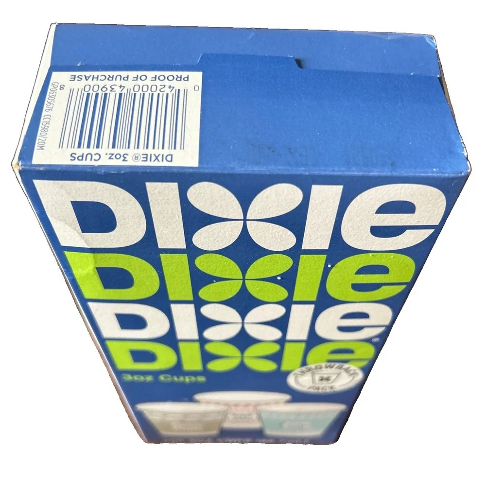 Dixie Multi Purpose Cups 3 oz Throwback Pack Vintage Designs Sealed 2019